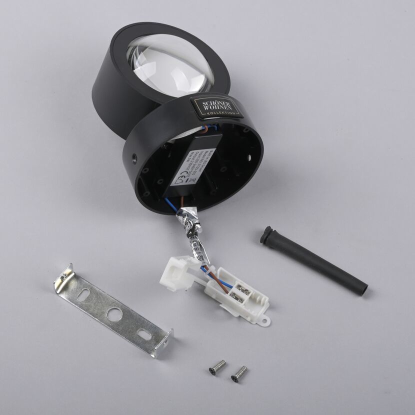 LED-Wandleuchte 'Chia' schwarz 2-flammig 9,3 x 9,3 x 12,5 cm
