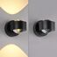 LED-Wandleuchte 'Chia' schwarz 2-flammig 9,3 x 9,3 x 12,5 cm
