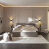Schlafzimmer mit zwei LED-Spots 'Chia' an der Wand