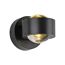 LED-Wandleuchte 'Chia' schwarz 2-flammig 9,3 x 9,3 x 12,5 cm