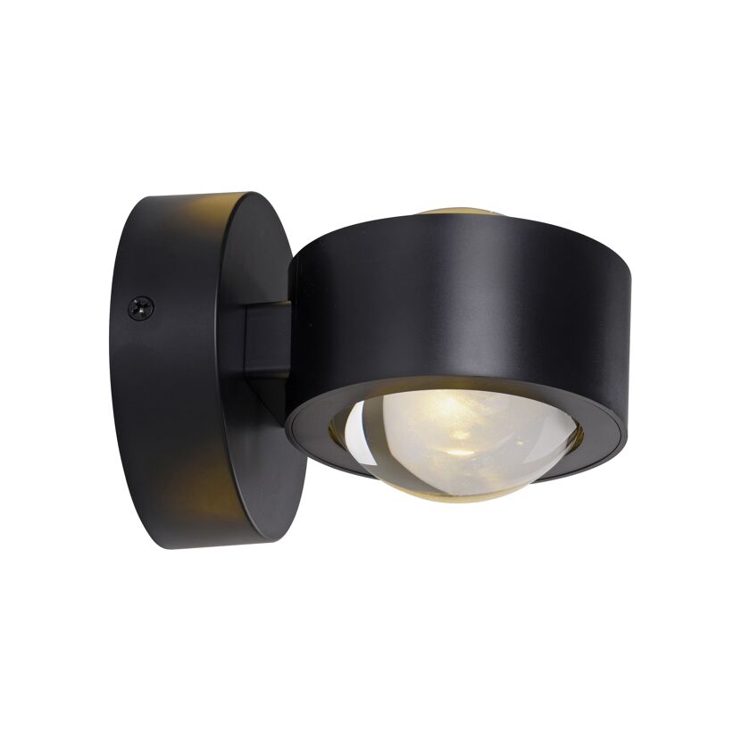LED-Wandleuchte 'Chia' schwarz 2-flammig 9,3 x 9,3 x 12,5 cm