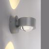 Grauer LED-Spot 'Chia' mit warmweißem Licht.