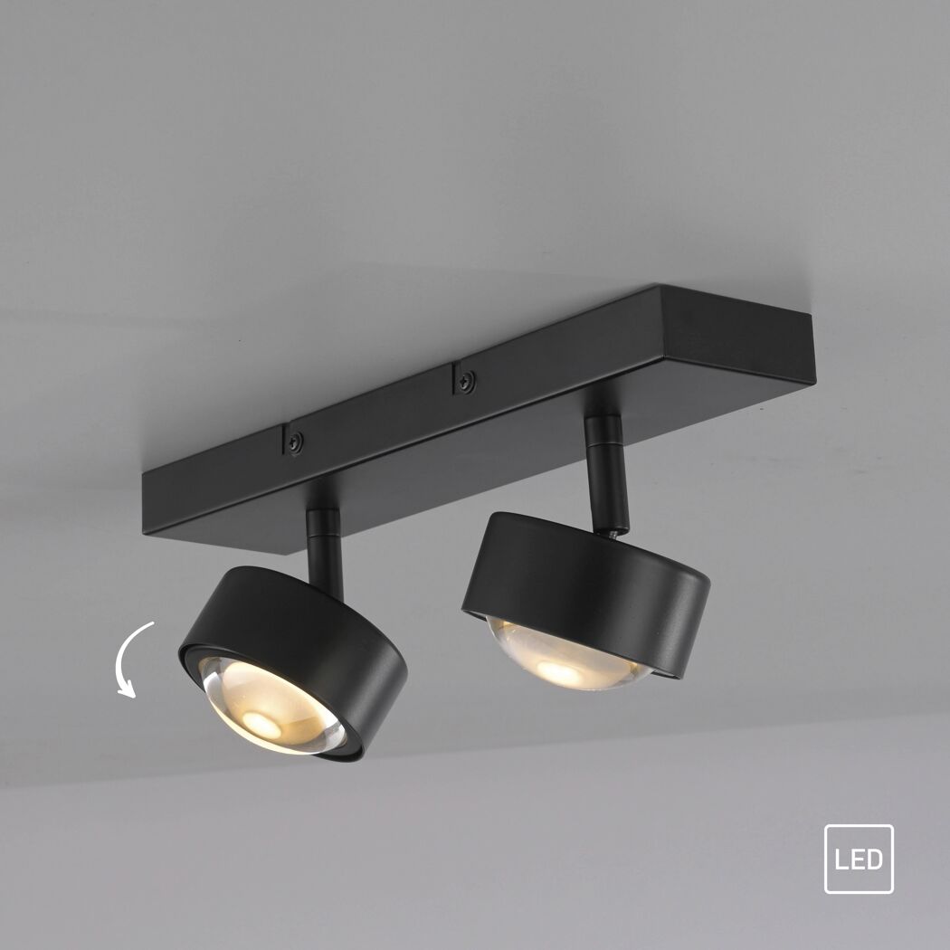 LED-Spot 'Kulu' schwarz 2-flammig, schwenkbar