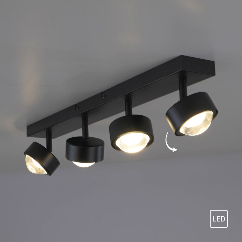 LED-Deckenleuchte 'Tavoli' sandfarben 1-flammig Ø 28,5 cm
