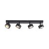 Schwarzer LED-Spot 'Kulu' 4-flammig.