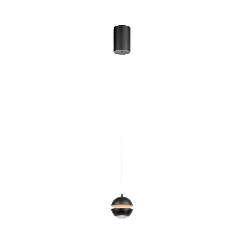 Pendelleuchte 'Lini' schwarz Ø 10 cm 1-flammig