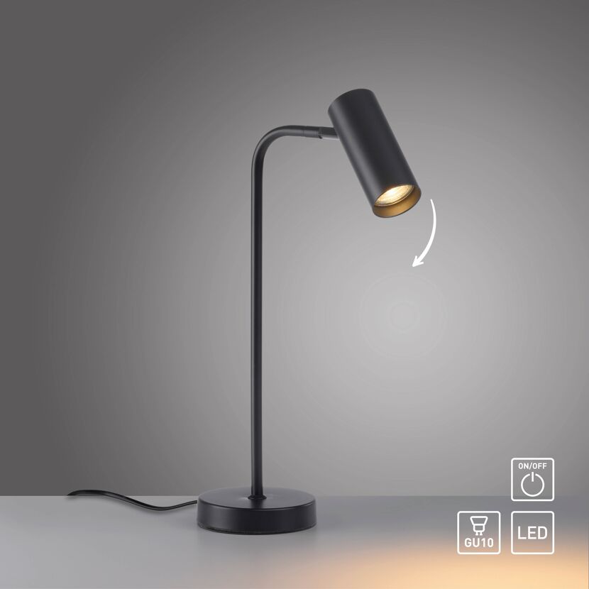 LED-Tischleuchte 'Rik' schwarz 46 cm