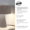 Tischleuchte Pento sandfarben leuchtet warm