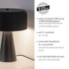 Schwarze Tischleuchte Pento spendet Licht
