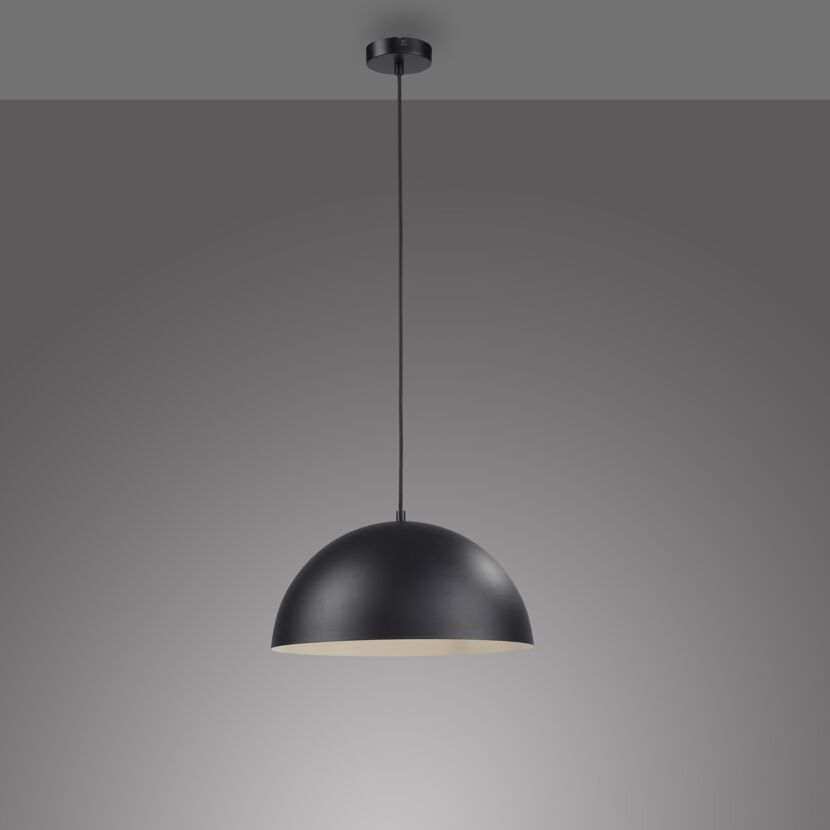 Pendelleuchte 'Ali' schwarz Ø 38 cm 1-flammig