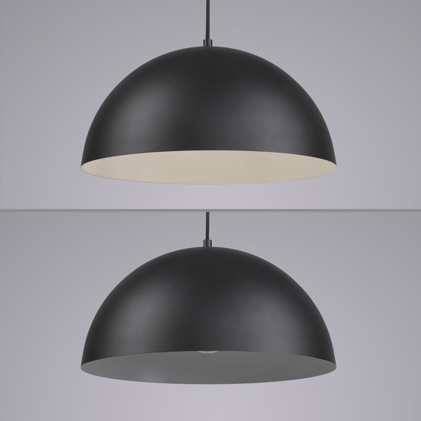 Pendelleuchte 'Ali' schwarz Ø 38 cm 1-flammig