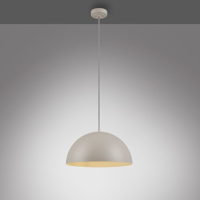 Pendelleuchte 'Ali' sandfarben Ø 38 cm 1-flammig