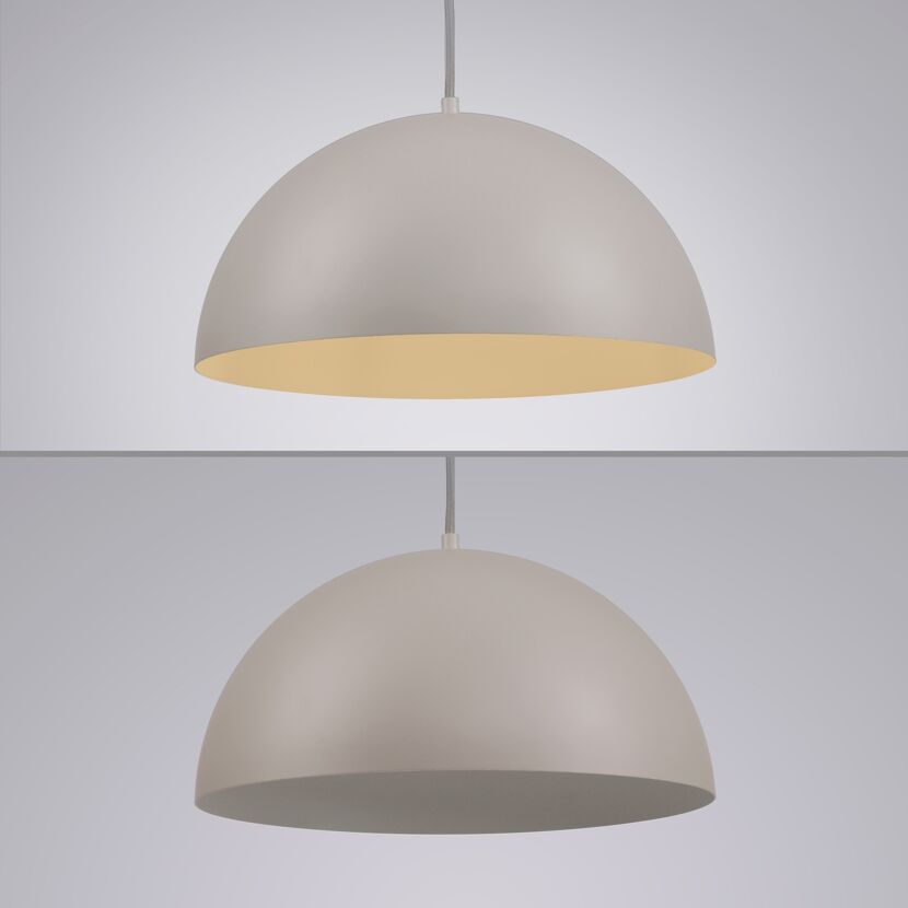 Pendelleuchte 'Ali' sandfarben Ø 38 cm 1-flammig