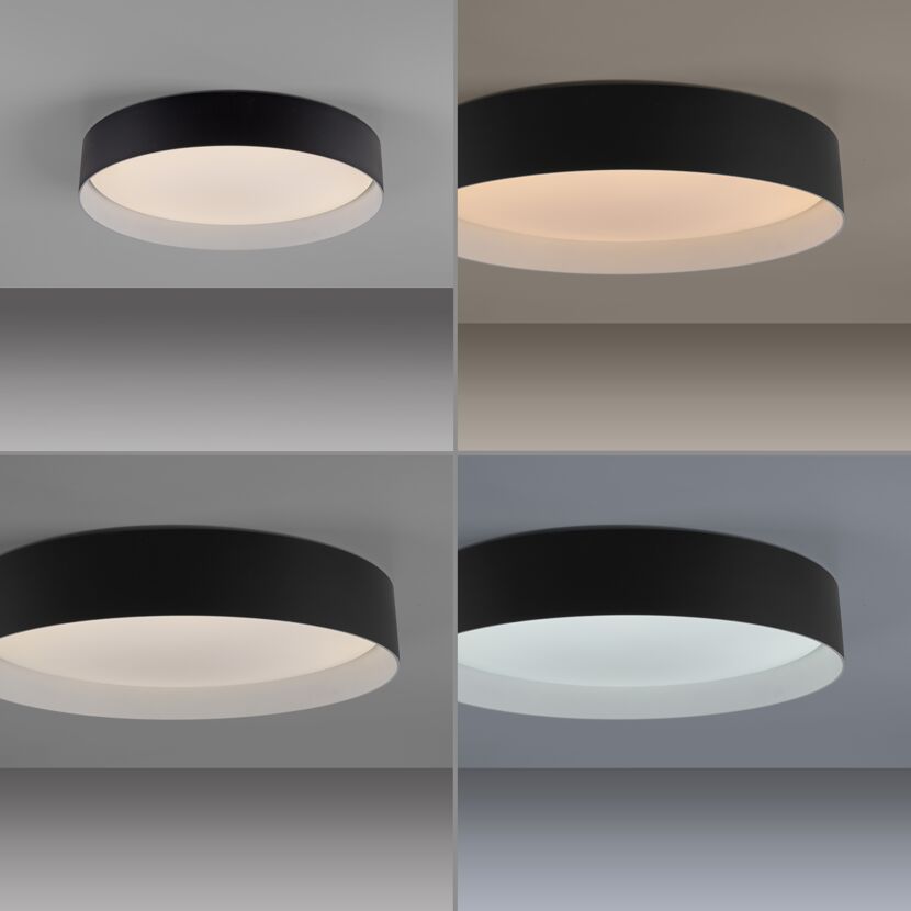 LED-Deckenleuchte 'Tavoli' schwarz 1-flammig Ø 39 cm