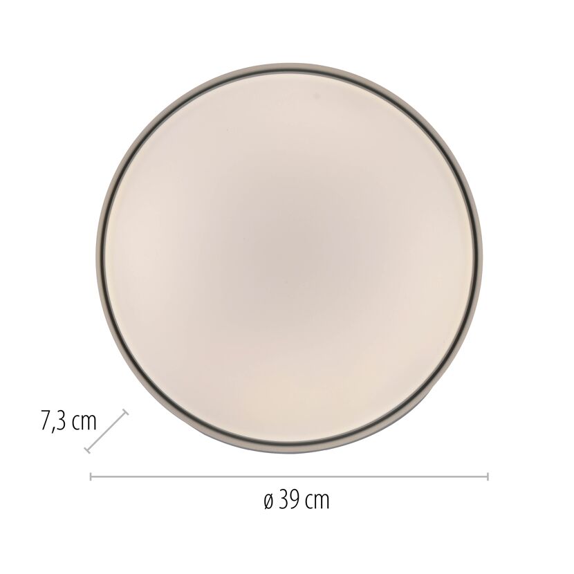 LED-Deckenleuchte 'Tavoli' schwarz 1-flammig Ø 39 cm