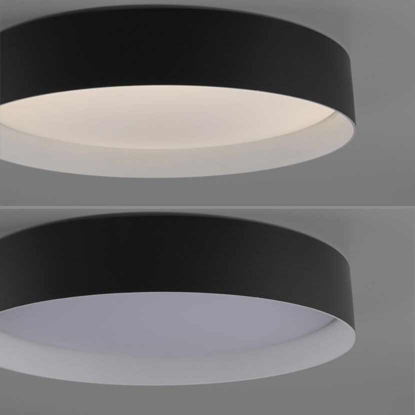 LED-Deckenleuchte 'Tavoli' schwarz 1-flammig Ø 39 cm