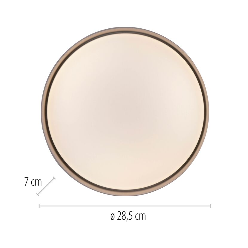 LED-Deckenleuchte 'Tavoli' sandfarben 1-flammig Ø 28,5 cm