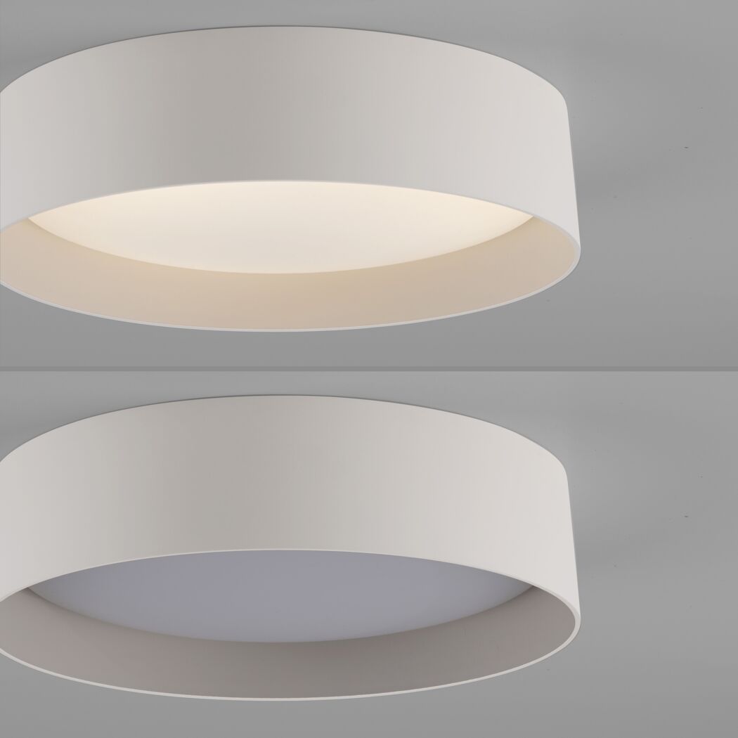 LED-Deckenleuchte 'Tavoli' leuchtend und ausgeschaltet
