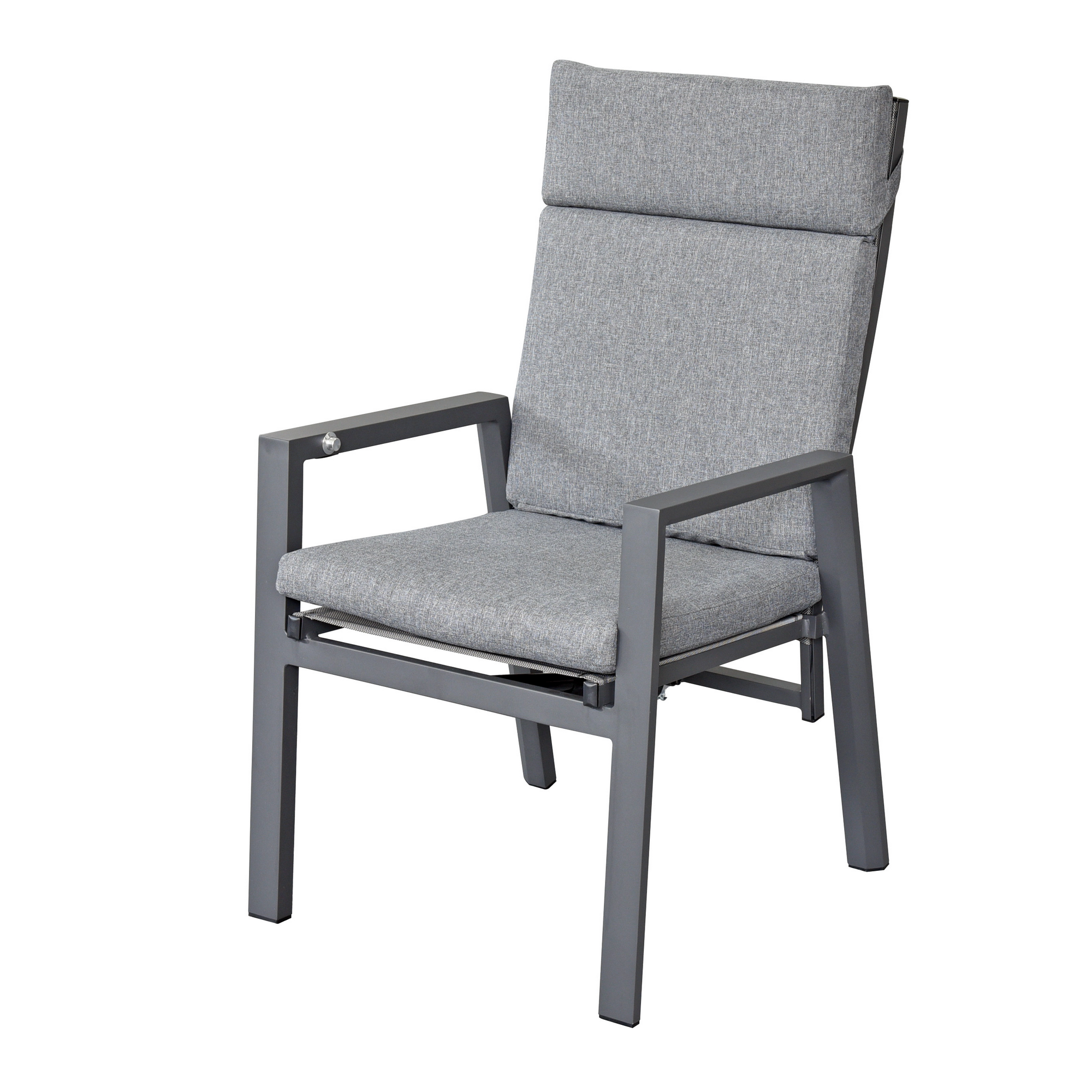 Gartenstuhlset 'Romina' Aluminium schwarz 2-teilig