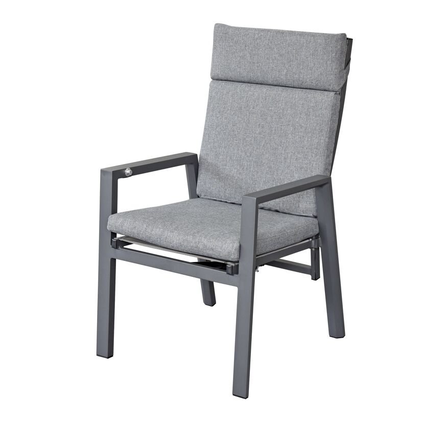 Gartenstuhlset 'Romina' Aluminium schwarz 2-teilig