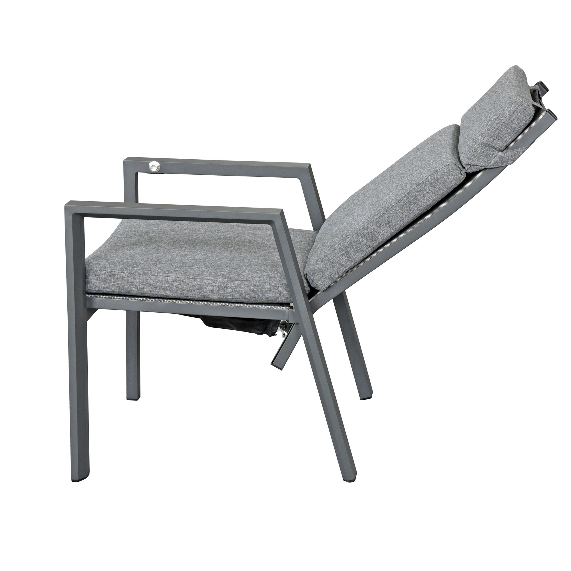 Gartenstuhlset 'Romina' Aluminium schwarz 2-teilig