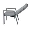 Gartenstuhlset 'Romina' Aluminium schwarz 2-teilig