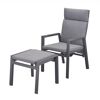Gartenstuhlset 'Romina' Aluminium schwarz 2-teilig