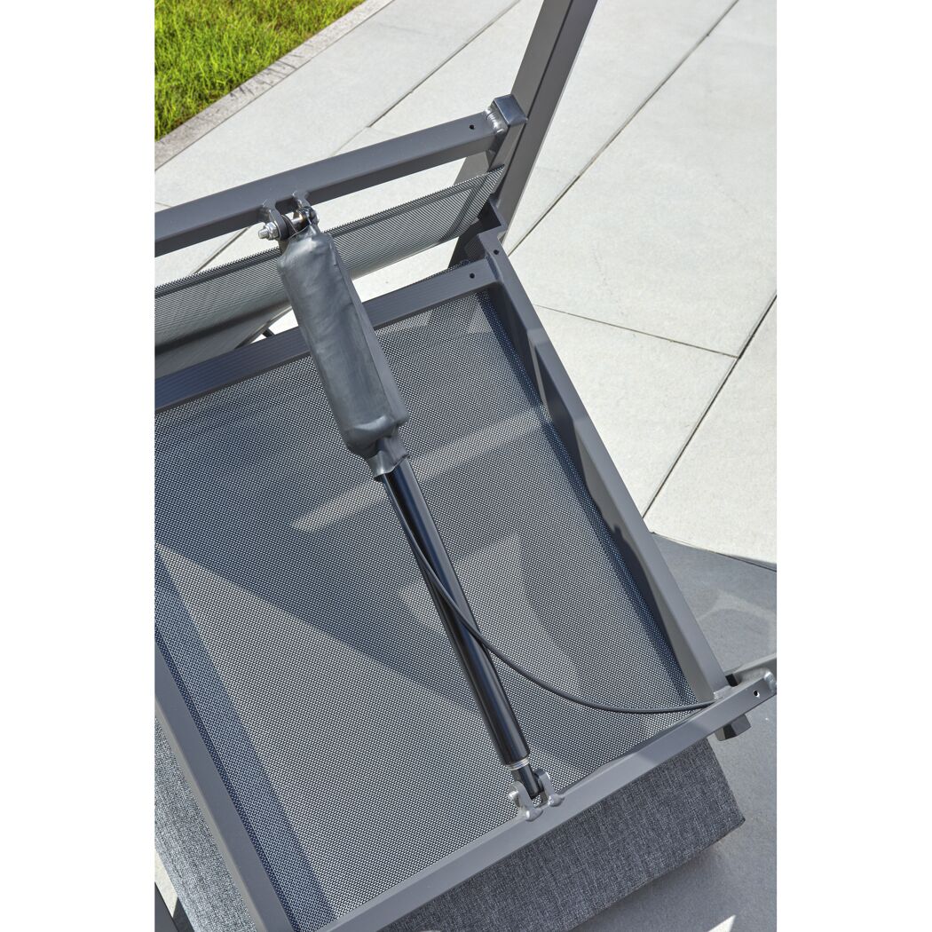 Gartenstuhlset 'Romina' Aluminium schwarz 2-teilig