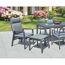 Gartenstuhlset 'Romina' Aluminium schwarz 2-teilig