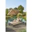 Sonnenliege 'Carina' beige/braun 208 x 89 x 40 cm