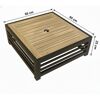 Beistelltisch 'Carina' Stahl/Holz 60 x 25 x 60 cm