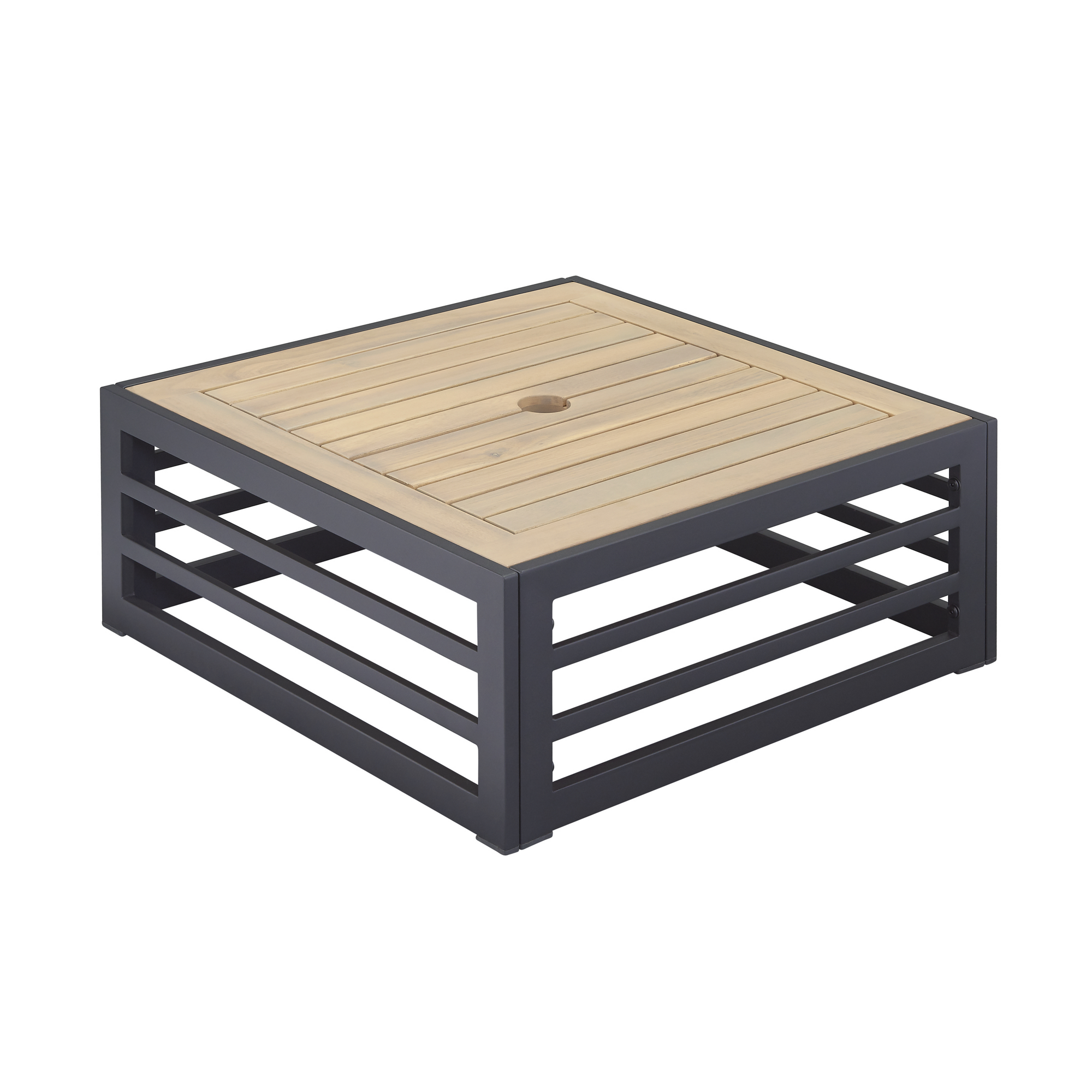 Sonnenschirmständer-Abdeckung 'Carina' Stahl/Holz 60 x 25 x 60 cm