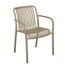 Gartenstuhl 'Frida' stapelbar Kunststoff beige 53 x 81 x 55 cm