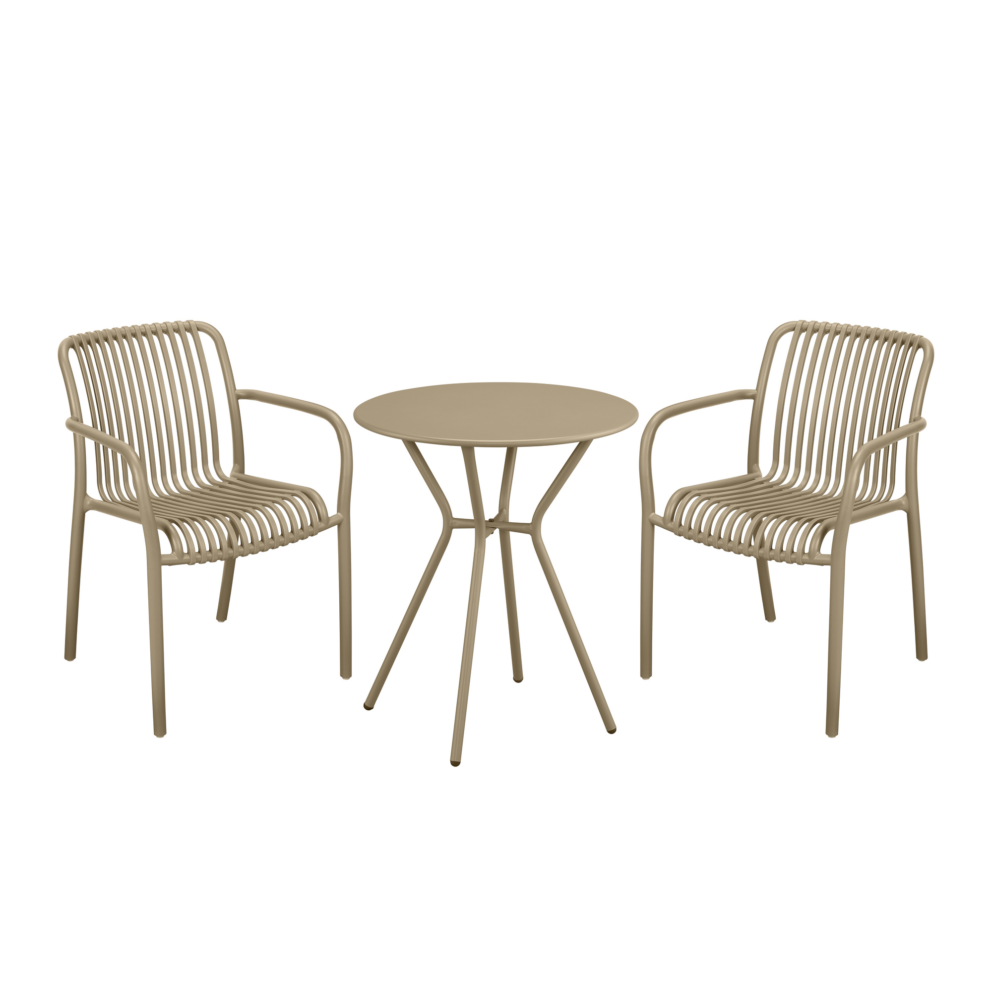 Gartenstuhl 'Frida' beige 55 x 53 x 81 cm