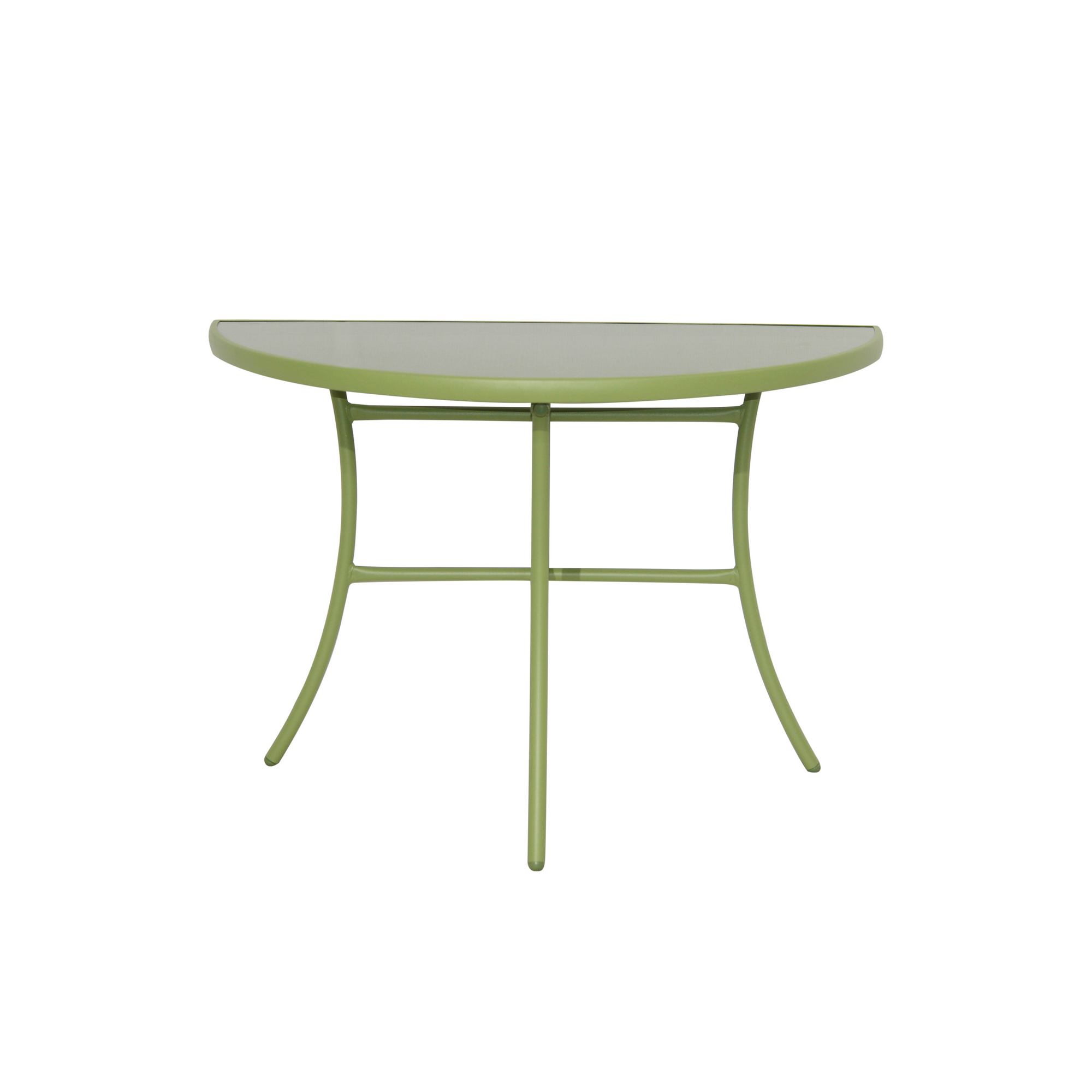 Gartentisch 'Frida' Stahl/Sicherheitsglas grün 101 x 71 x 51 cm