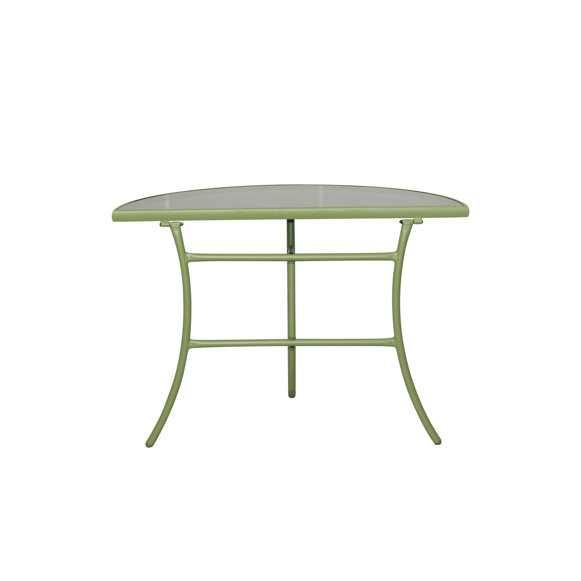 Gartentisch 'Frida' Stahl/Sicherheitsglas grün 101 x 71 x 51 cm