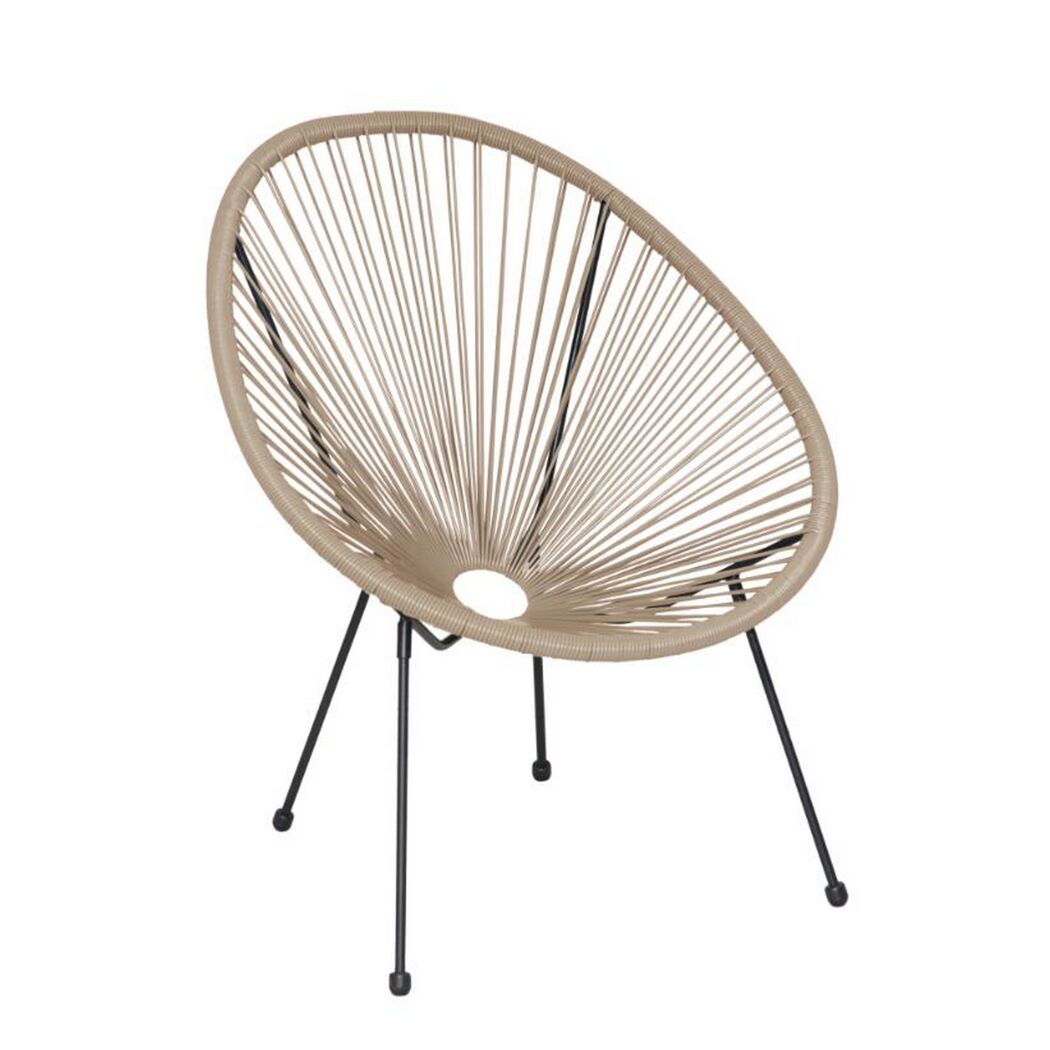 Gartensessel 'Sonnie' Stahl beige 72 x 74 x 86 cm