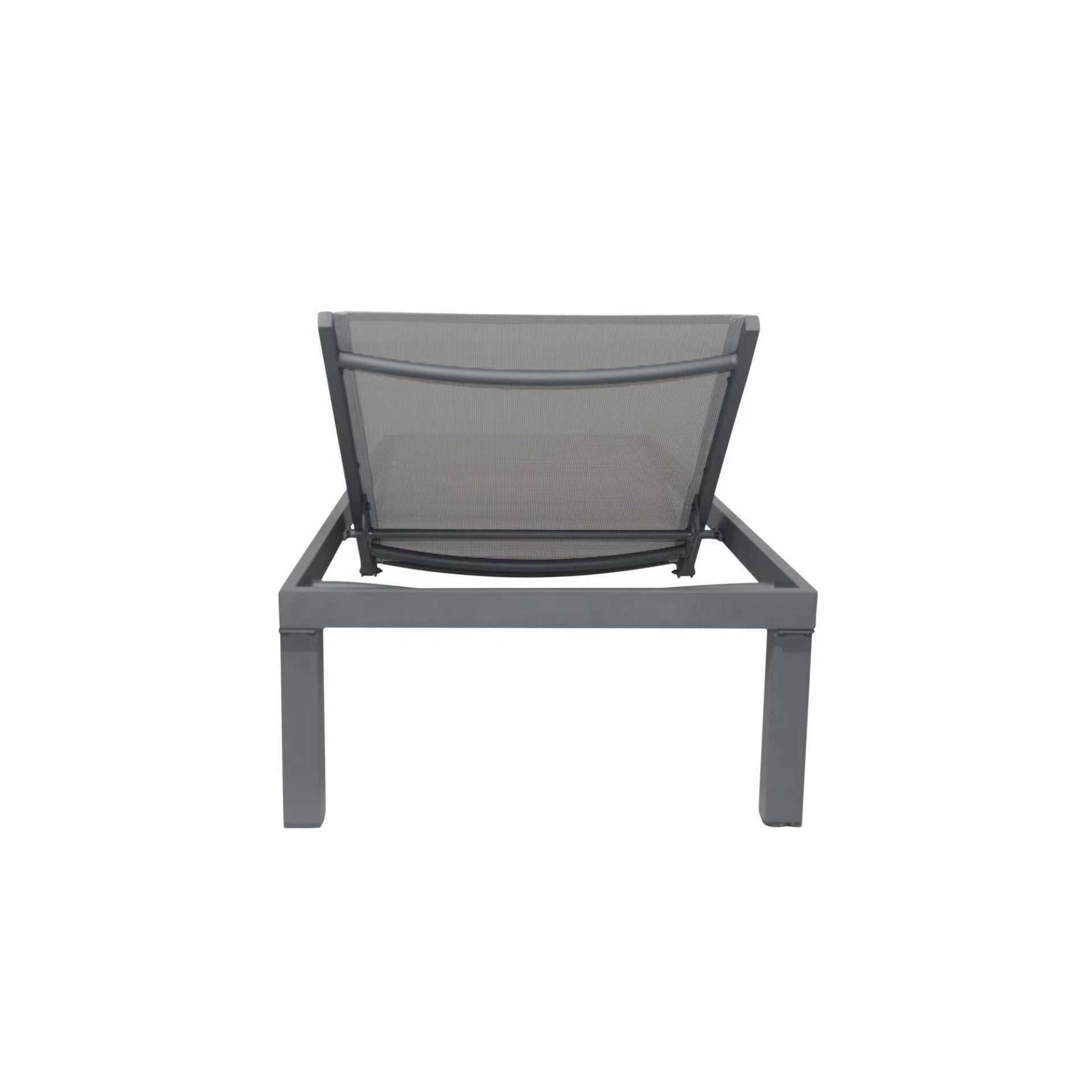 Sonnenliege 'Romina' grau/anthrazit 200 x 67,5 x 32 cm