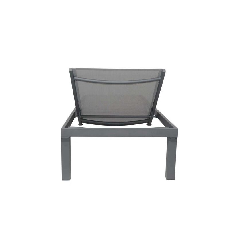 Sonnenliege 'Romina' grau/anthrazit 200 x 67,5 x 32 cm