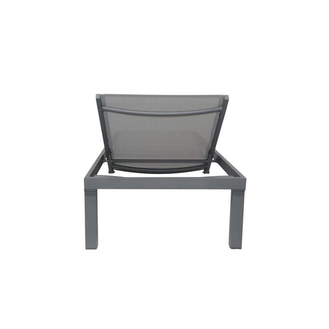Sonnenliege 'Romina' grau/anthrazit 200 x 67,5 x 32 cm