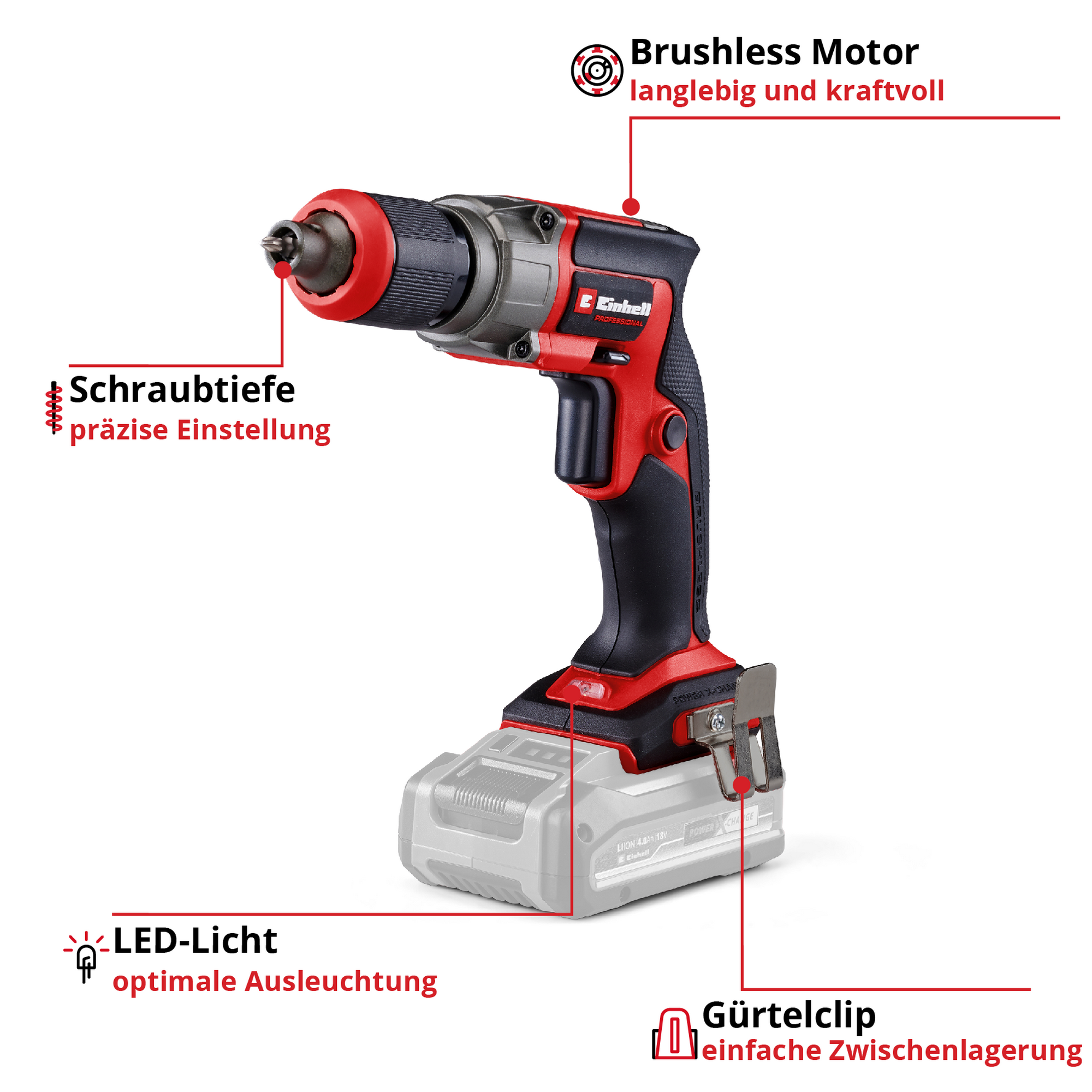 Akku-Trockenbauschrauber 'TP-DY 18 Li BL - Solo' 18 V ohne Akku