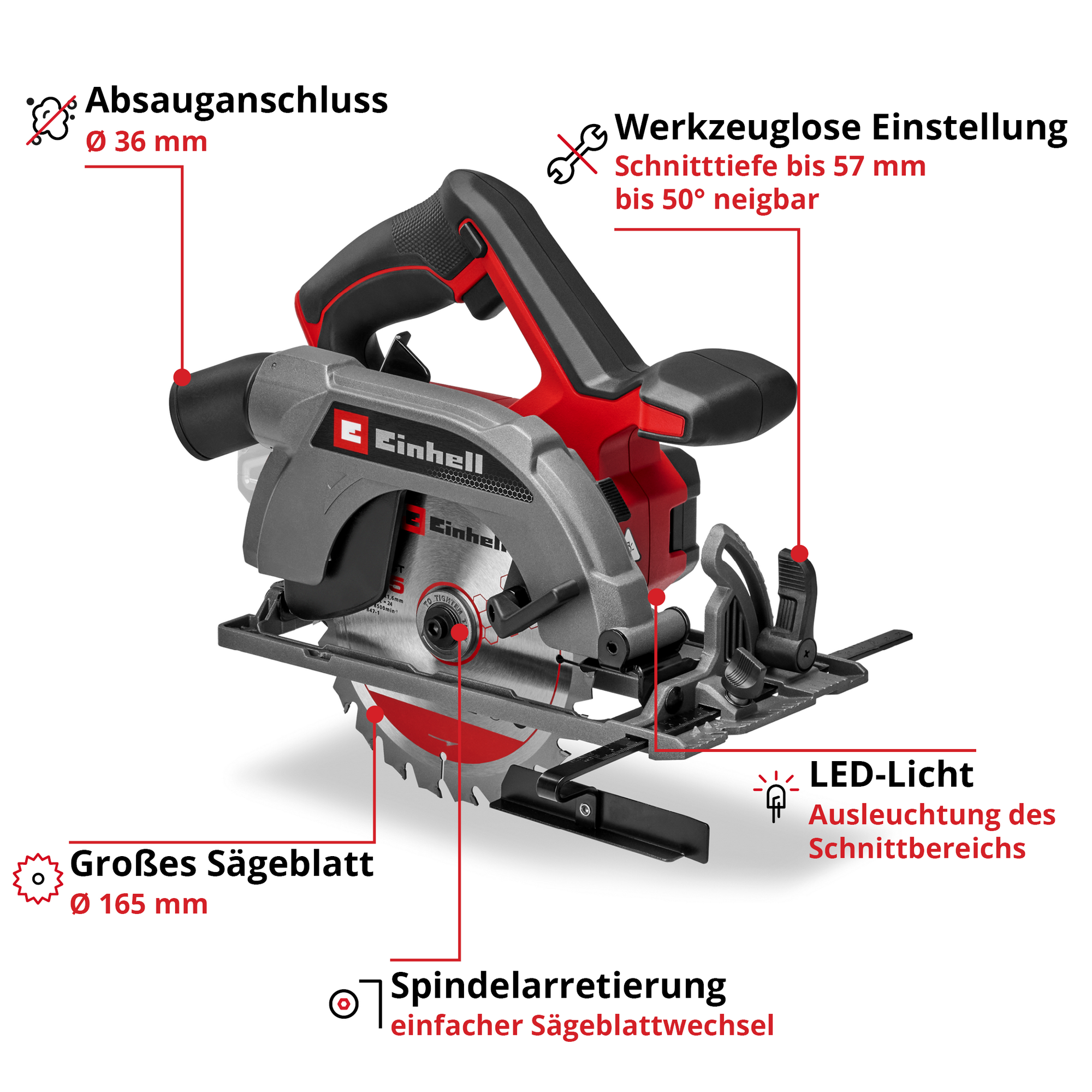 Akku-Handkreissäge 'TE-CS 18/165-2 Li - Solo' ohne Akku