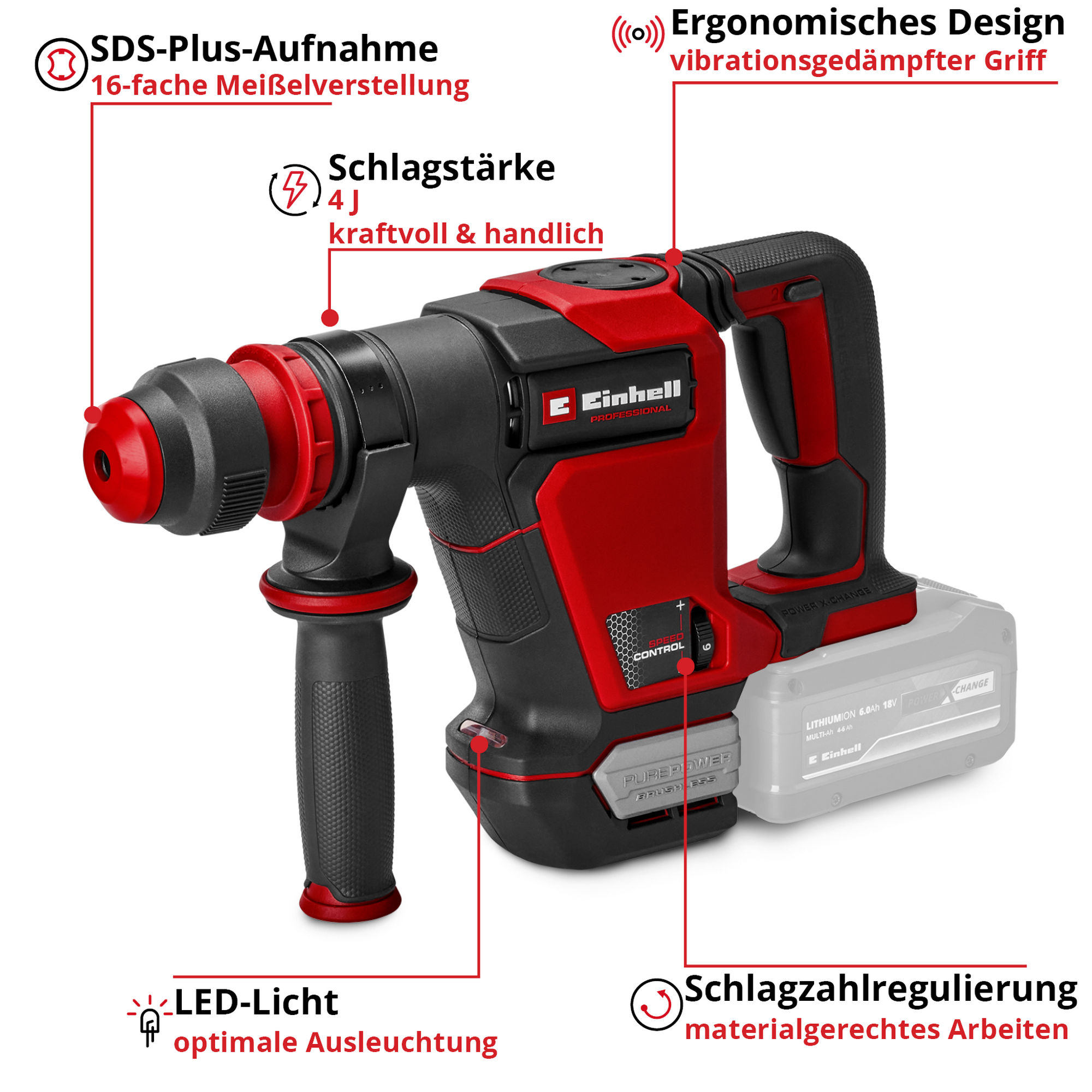 Akku-Abbruchhammer 'TP-DH 18/4 Li BL - Solo' 18 V ohne Akku