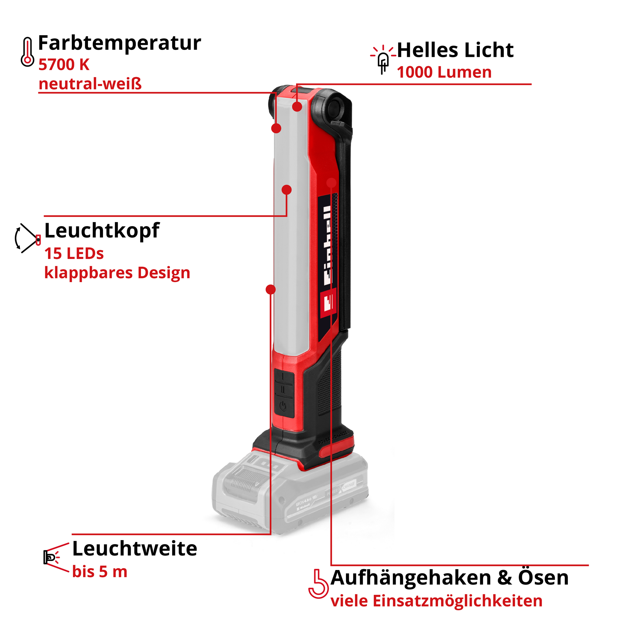 Akku-Lampe 'TE-CL 18/1000 S Li - Solo' 18 V 1000 lm ohne Akku