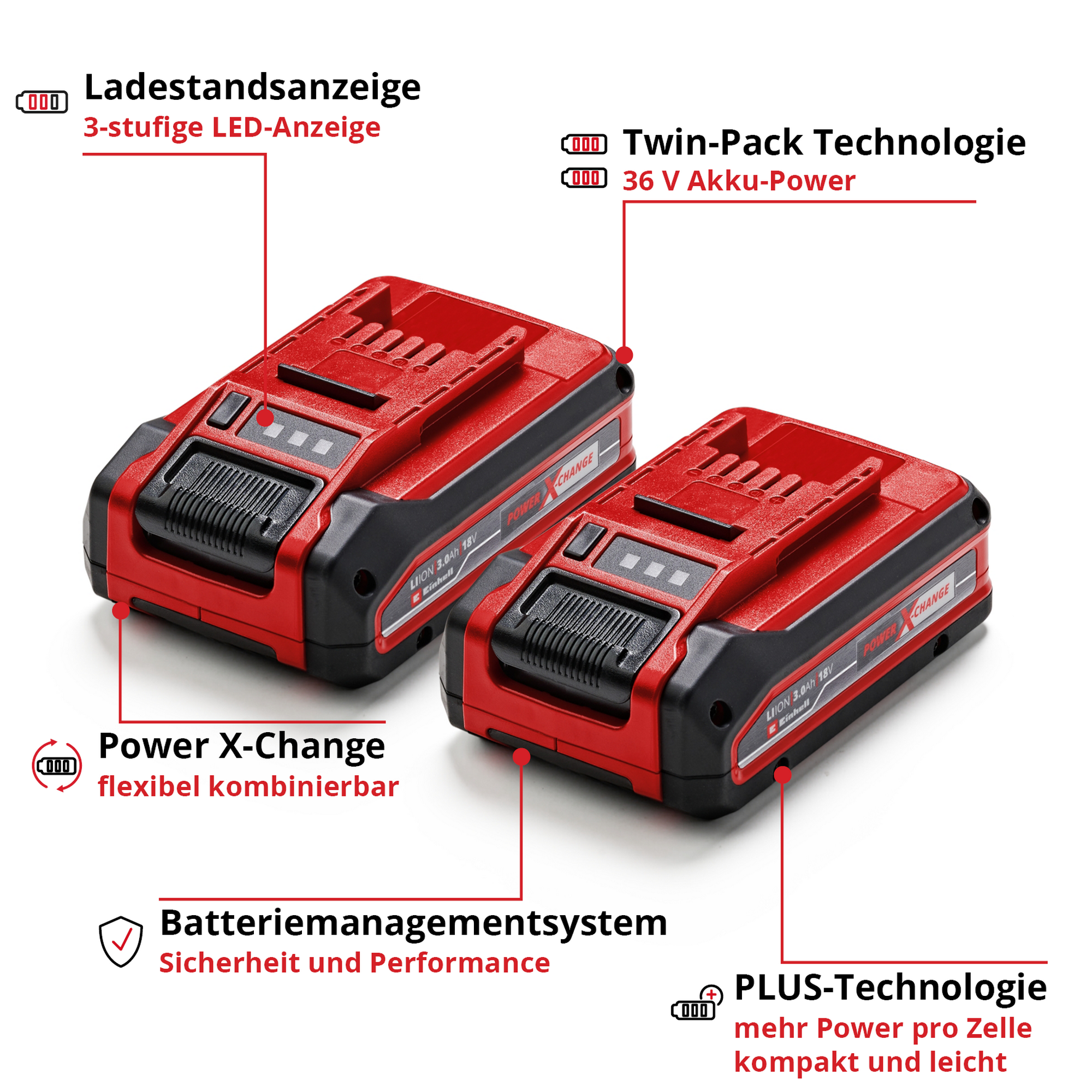 Akku '18V 3Ah Power X-Change Plus Twinpack'