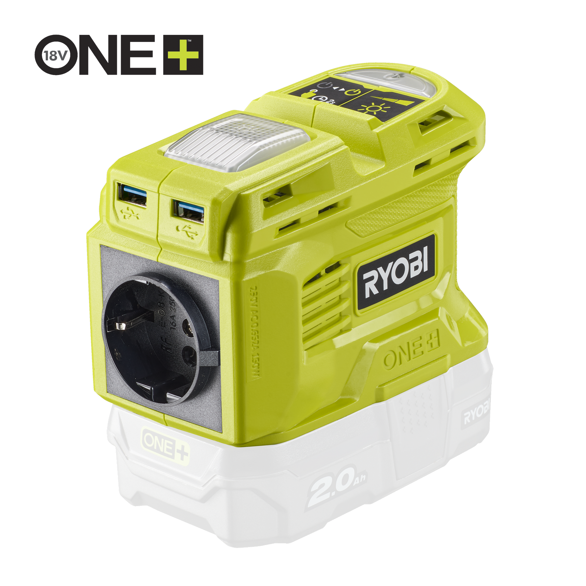 Akku-Wechselrichter 'ONE+  RY18BI150B' 18 V 150 W, ohne Akku und Ladegerät
