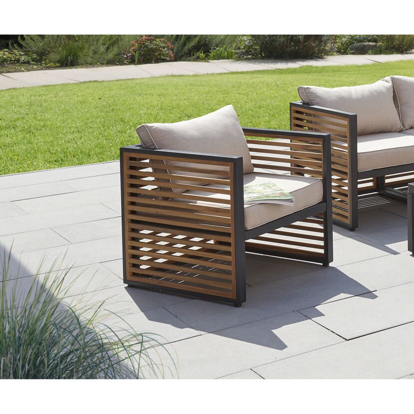 Gartensessel 'Livia' braun/beige