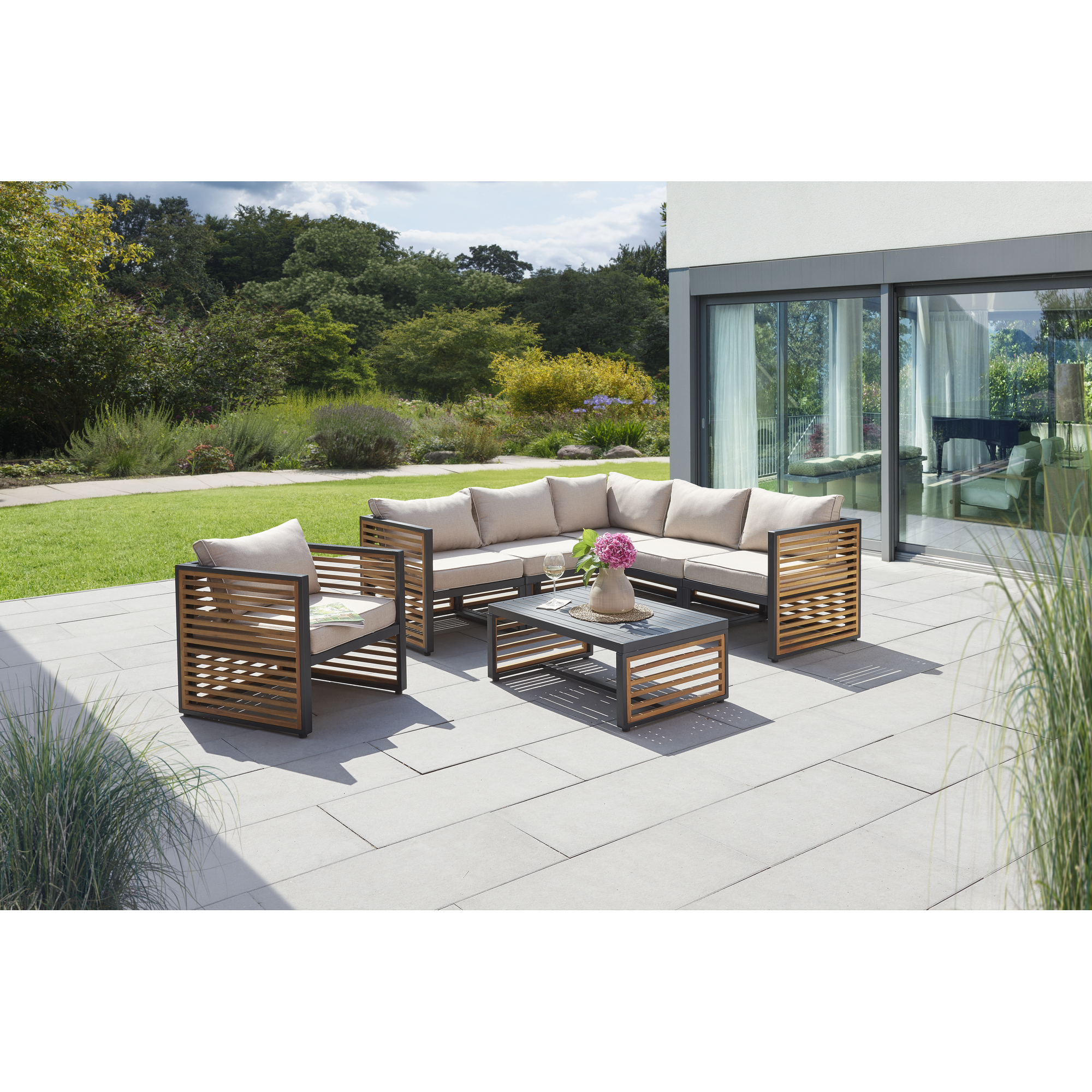 Gartensessel 'Livia' braun/beige