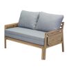 Multifunktionssofa 'Tessa' 2-Sitzer Akazienholz braun/grau 130/176 x 73 x 80/139,5 cm