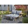 Multifunktionssofa 'Tessa' 2-Sitzer Akazienholz braun/grau 130/176 x 73 x 80/139,5 cm